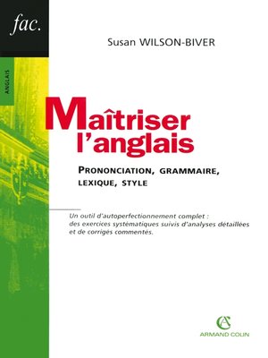 cover image of Maîtriser l'anglais